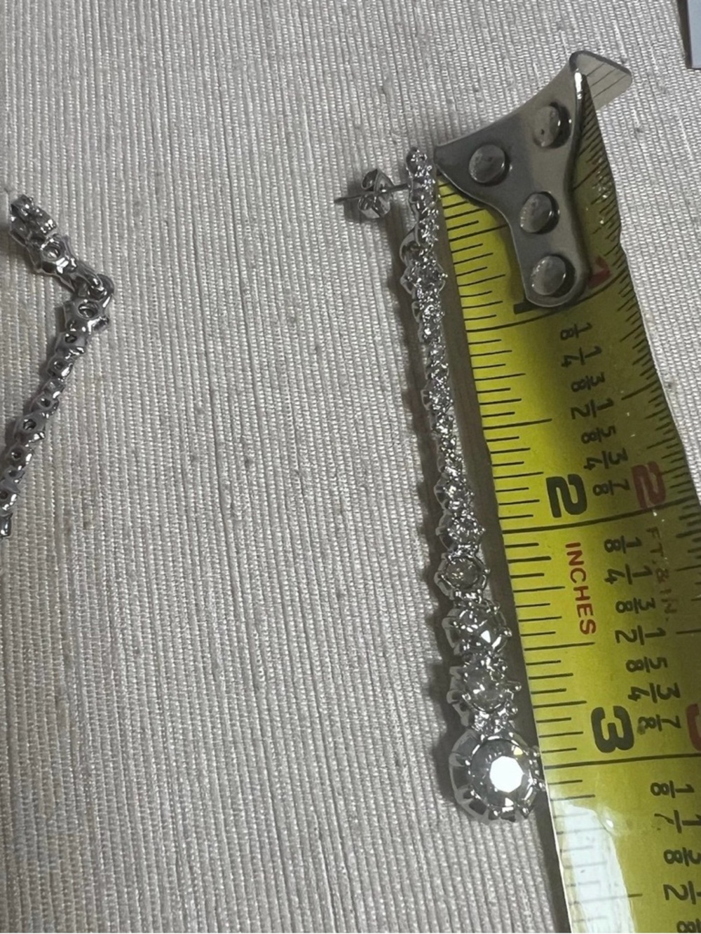 Alexis Bittar Ruthenium-Plated Punk Royale Crystal Linear Drop Earrings NEW - Picture 5 of 8